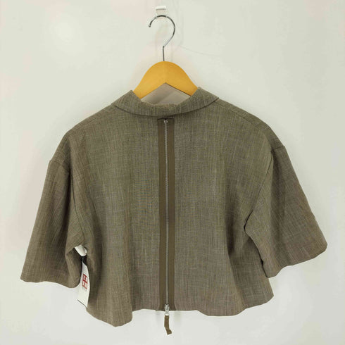 アウラアイラ AULA AILA SHEER PARTS OPEN COLLAR SHIRT シアーパーツ オープンカラーシャツ レディース  0